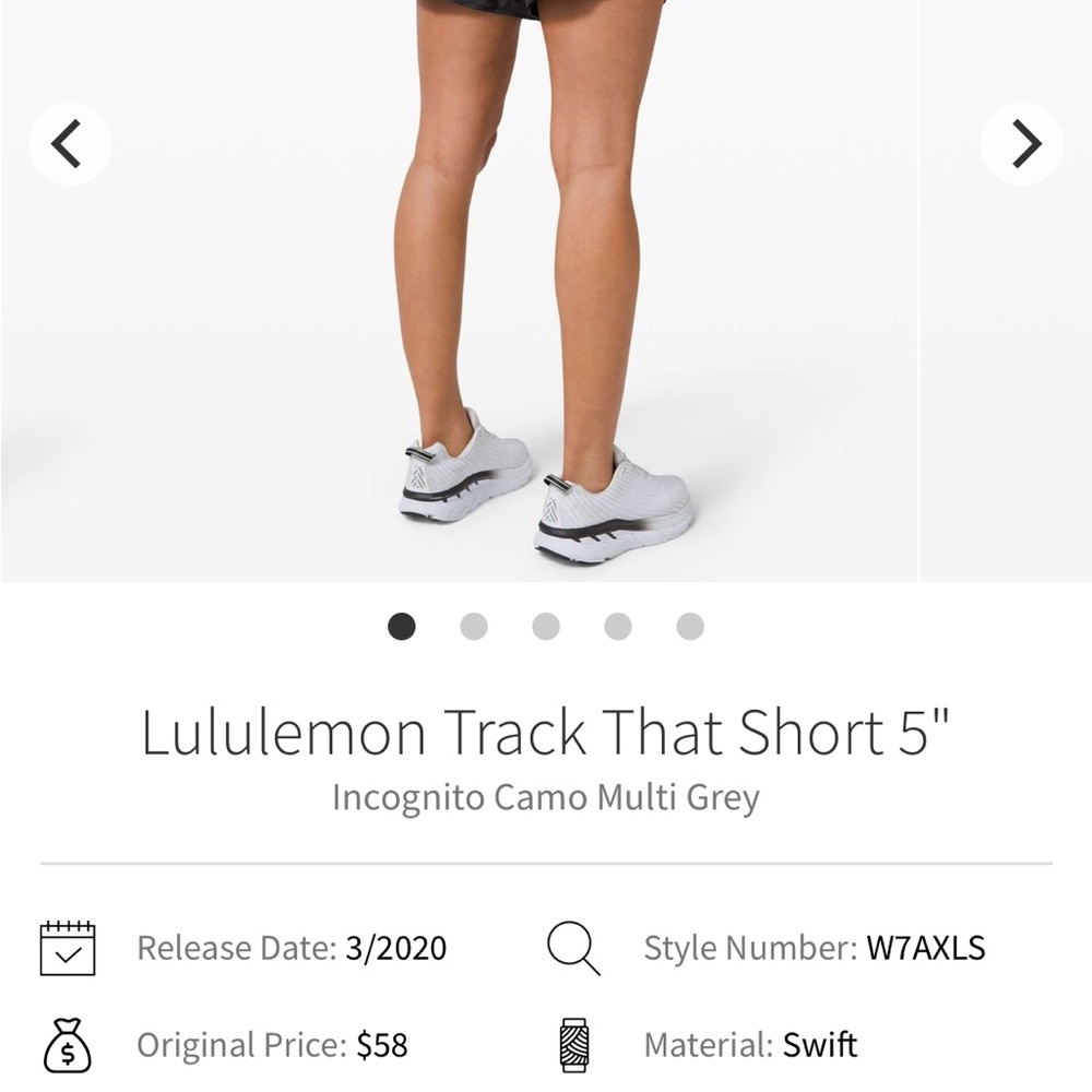 lululemon athletica Incognito Camo Gray Athletic Shorts
